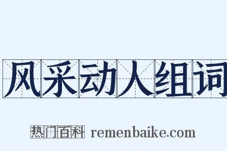 风采动人组词是什么意思的图片